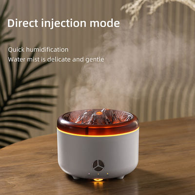 12W Noir Blanc Couleur 3D Flamme 2.0 Ultrasons Volcan Diffuseur d'Arôme Humidificateur 2023