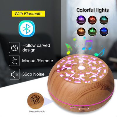 Diffuseur d'arôme d'huile essentielle électrique de 550 ml avec télécommande et haut-parleur Bluetooth