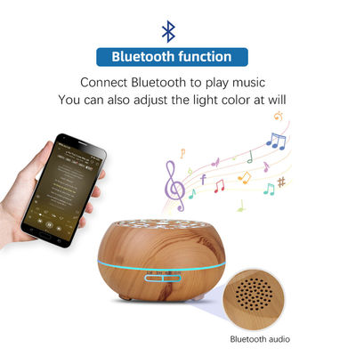 Diffuseur d'arôme d'huile essentielle électrique de 550 ml avec télécommande et haut-parleur Bluetooth