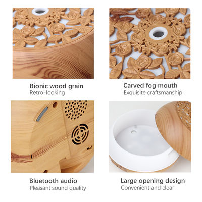 Diffuseur d'arôme d'huile essentielle électrique de 550 ml avec télécommande et haut-parleur Bluetooth