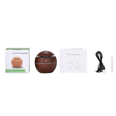 Autres fonctions Portable Mini Ultrasons USB 130ML Humidificateur de grains de bois avec lumière LED