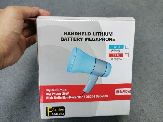 619U BT Mégaphone portable sans fil Bluetooth avec support USB et microphone intégré