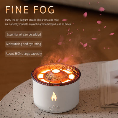 350ml Capacité 3D effet de flamme Volcan Humidificateur d'air Diffuseur d'arôme pour parfum à domicile
