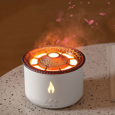 Flamme LED Light 350ml Humidificateur volcanique avec diffuseur d'arôme de flamme de style et lampe de nuit