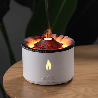 Flamme LED Light 350ml Humidificateur volcanique avec diffuseur d'arôme de flamme de style et lampe de nuit