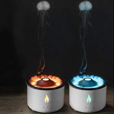 Flamme LED Light 350ml Humidificateur volcanique avec diffuseur d'arôme de flamme de style et lampe de nuit