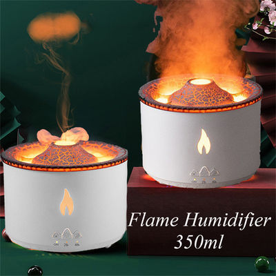 Puissance de 12W 2023 Amaz 24V Vaporisateur de volcan à ultrasons Diffuseur d'arôme Humidificateur 3D Flamme