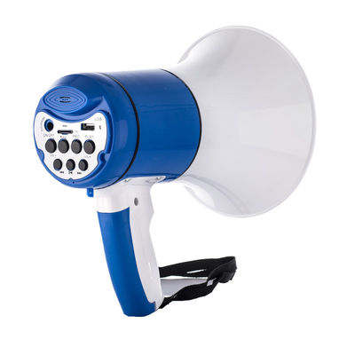 Lecteur audio portable 15W Megaphone portable rechargeable avec enregistrement de sirène
