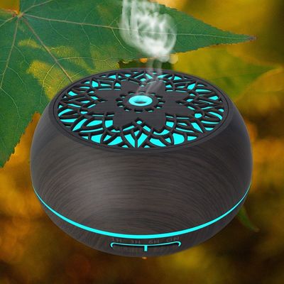 550 ml Modificateur de couleur bois LED humectateur d'huile essentielle diffuseur d'arôme 24V Capacité&gt; 200 ml