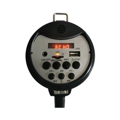 Mégaphone d'enregistrement portable à portée de main à entrée optique noir de 50 W pour exercices militaires