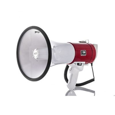 Mégaphone d'enregistrement extérieur de 50 W avec portée longue jusqu'à 1500 m et fonction d'enregistrement