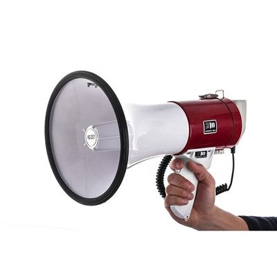 Mégaphone d'enregistrement extérieur de 50 W avec portée longue jusqu'à 1500 m et fonction d'enregistrement